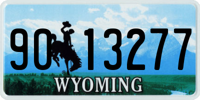 WY license plate 9013277