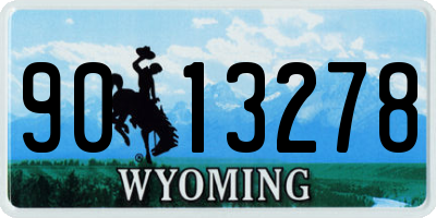 WY license plate 9013278