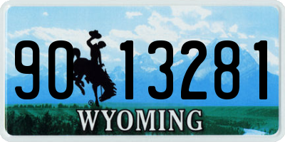 WY license plate 9013281