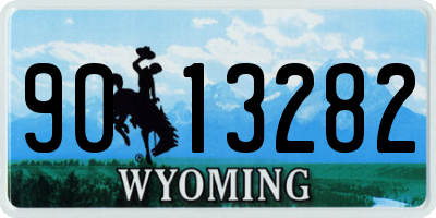 WY license plate 9013282
