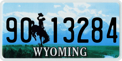 WY license plate 9013284