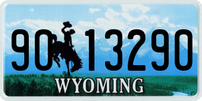 WY license plate 9013290