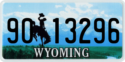 WY license plate 9013296