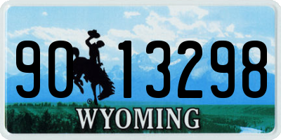 WY license plate 9013298