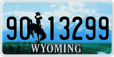 WY license plate 9013299