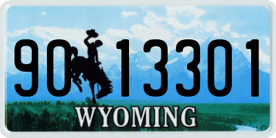 WY license plate 9013301