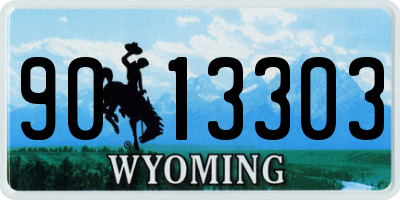 WY license plate 9013303