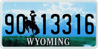 WY license plate 9013316