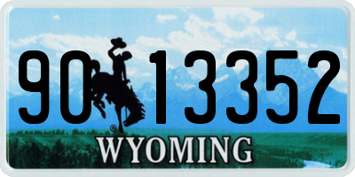 WY license plate 9013352
