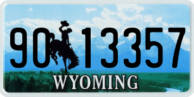 WY license plate 9013357