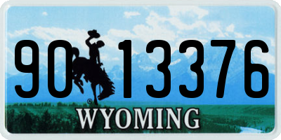 WY license plate 9013376