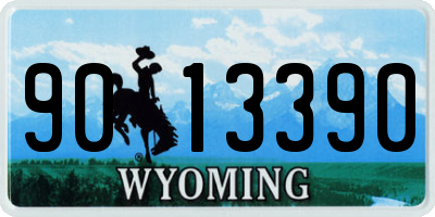 WY license plate 9013390
