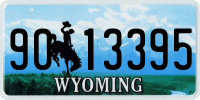 WY license plate 9013395