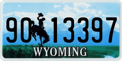 WY license plate 9013397