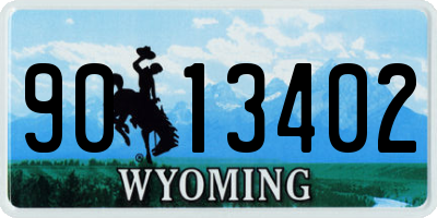 WY license plate 9013402