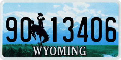 WY license plate 9013406