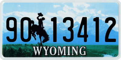 WY license plate 9013412