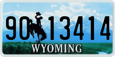 WY license plate 9013414