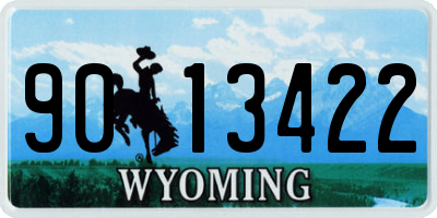 WY license plate 9013422
