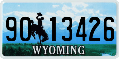 WY license plate 9013426