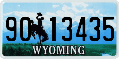 WY license plate 9013435