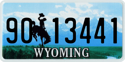 WY license plate 9013441