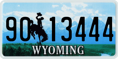 WY license plate 9013444