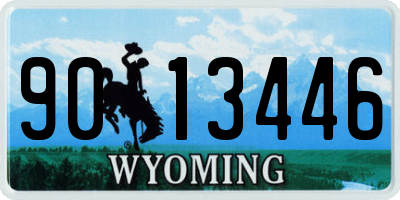 WY license plate 9013446