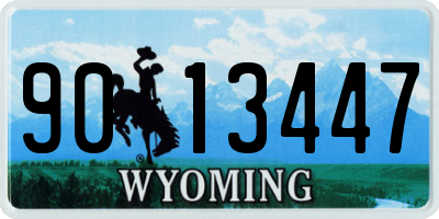 WY license plate 9013447