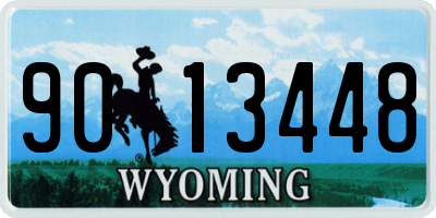 WY license plate 9013448
