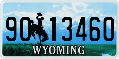 WY license plate 9013460