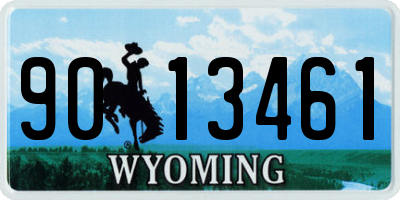 WY license plate 9013461