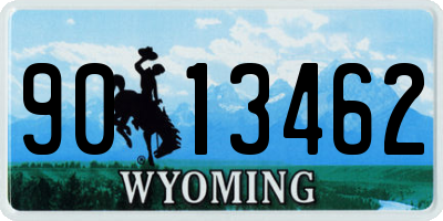 WY license plate 9013462