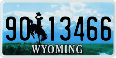 WY license plate 9013466