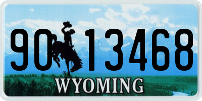 WY license plate 9013468