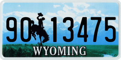 WY license plate 9013475