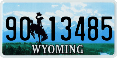 WY license plate 9013485