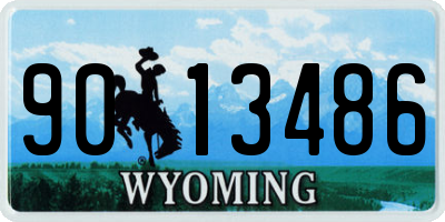 WY license plate 9013486