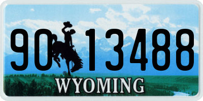WY license plate 9013488