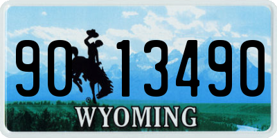 WY license plate 9013490