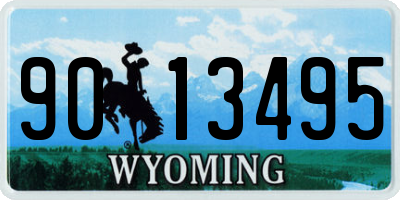 WY license plate 9013495