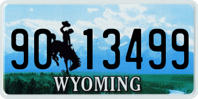 WY license plate 9013499