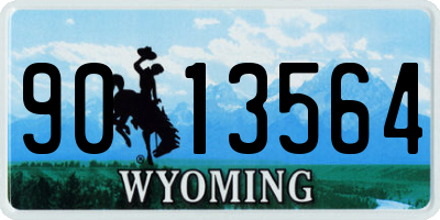 WY license plate 9013564