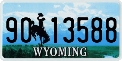 WY license plate 9013588