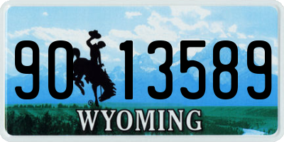 WY license plate 9013589