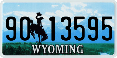 WY license plate 9013595