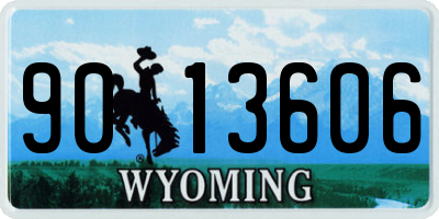WY license plate 9013606