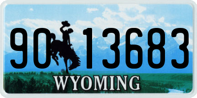 WY license plate 9013683