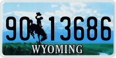 WY license plate 9013686