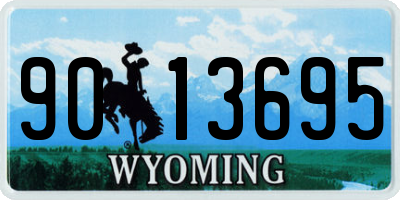 WY license plate 9013695